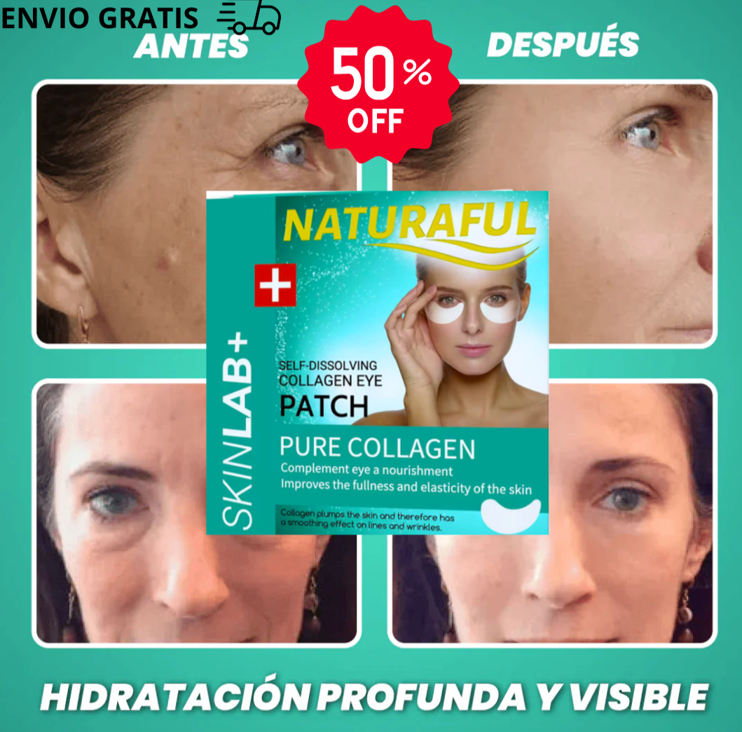 NATURAFULL™ (Pack 2 cajas ). 12 unidades. Parches de colágeno auto disolventes para OJERAS