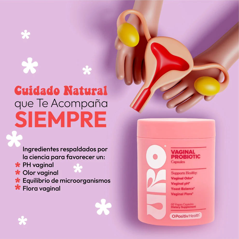 URO PROBIÓTICO VAGINAL CON V-pro ™ PRODUCTO PREMIUM (Envase de 60 capsulas🔥)